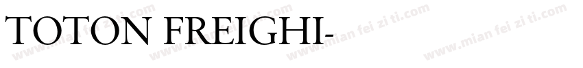 TOTON FREIGHI字体转换